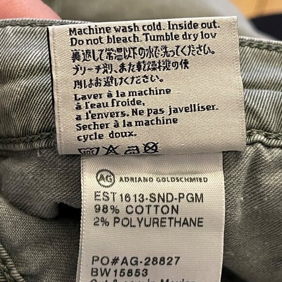 AG Adriano Goldschmied The Caden Women's Size 27 Green, olive Jeans - Picture 7 of 11